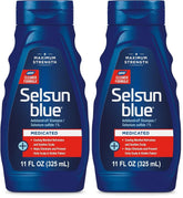 Selsun Blue Medicated Antidandruff Shampoo, Maximum Strength Scalp Treatment With Selenium Sulfide, 11 fl. oz. (Pack of 2)