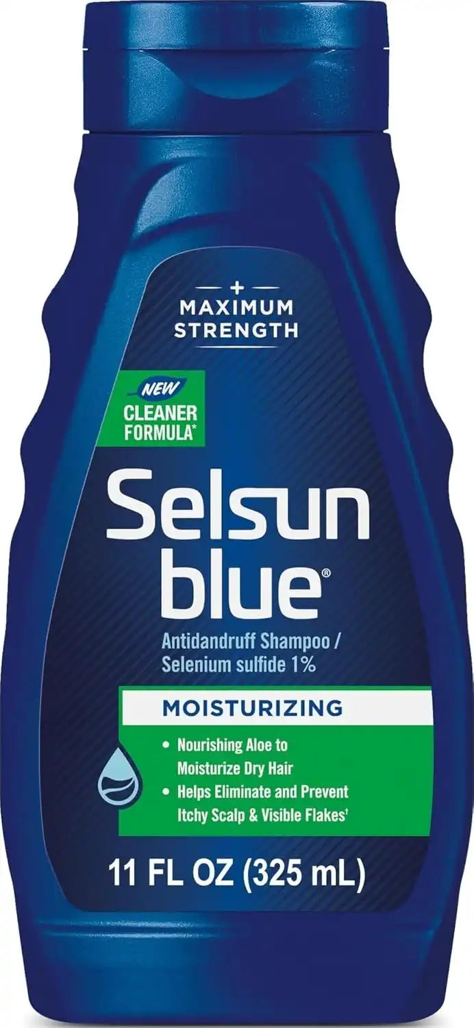 Selsun Blue Moisturizing Antidandruff Shampoo, 11 fl. oz. | Maximum strength scalp treatment with 1% selenium sulfide, helps prevent scalp itching and flaking