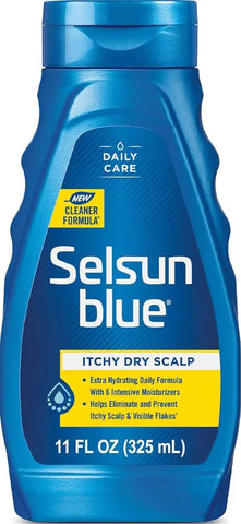 Selsun Blue Itchy Dry Scalp Anti-Dandruff Shampoo, 11 fl. oz., Extra-Hydrating Formula, Pyrithione Zinc 1%